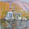Boats at anchor,2007,29x40, acrylic on paper