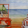 Red chest of drawers – trash on the beach, 2006 30x40 cm, acrylic on paper