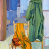 Visit in Studio M,2003,60x38,acrylic on board