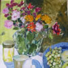 Still life with grapes, 2006, acrylic on paper