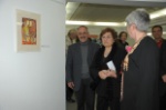 Starting the exhibition tour - in the background Osman Keten President of Emaa