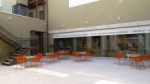 The café in the courtyard