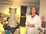 Fatma Özok with her own creation 