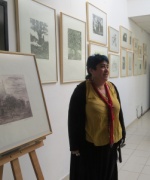 Ayhatun Atesin opening the exhibition