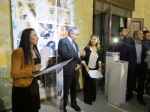The President of the association and President M. Akinci opening the exhibition