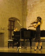 Halide Kizilyürek and Nur Tilki on the piano