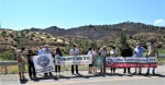 The protest groups have gone to Aplic crossing to show their protest in front of the active mining in the South mines