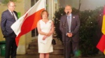 fm left: German Ambassador Nicolai von Schoepf, the Polish Ambassador Ms Barbara Tuge-Erecinska and  Dr. Johannes Dahl, director of the Goethe Institut