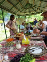 A - Lunch in a garden restaurant