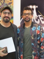 Omid Kalantar Motemadi with Liam Vries, one of the chosen graphic designers